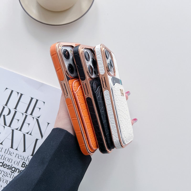 H Rose Gold Leather iPhone -veske