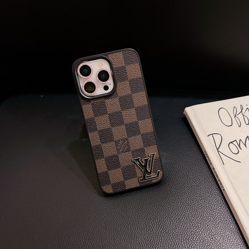 Lou Black Logo Leather iPhone -veske