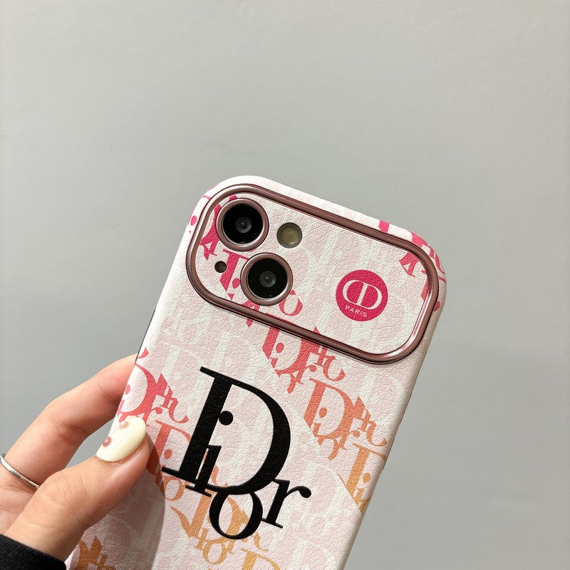 CD Wit & Bruin leren iPhone-hoesje