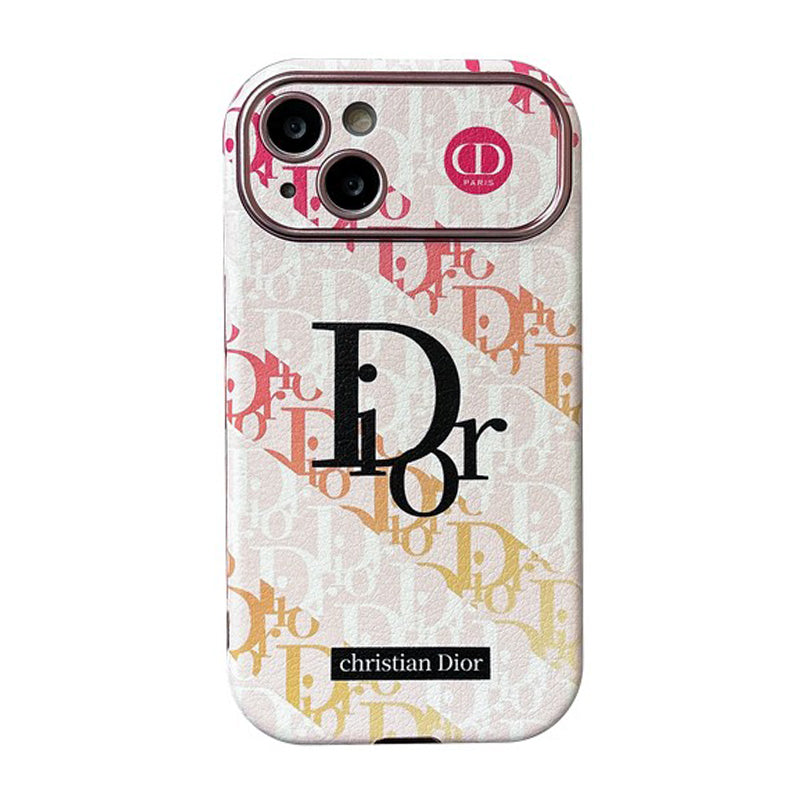CD Wit & Bruin leren iPhone-hoesje