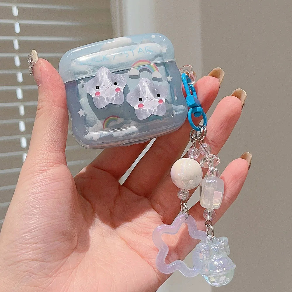 Søt stjernesak for AirPods 1 2 3 Pro 2 cover