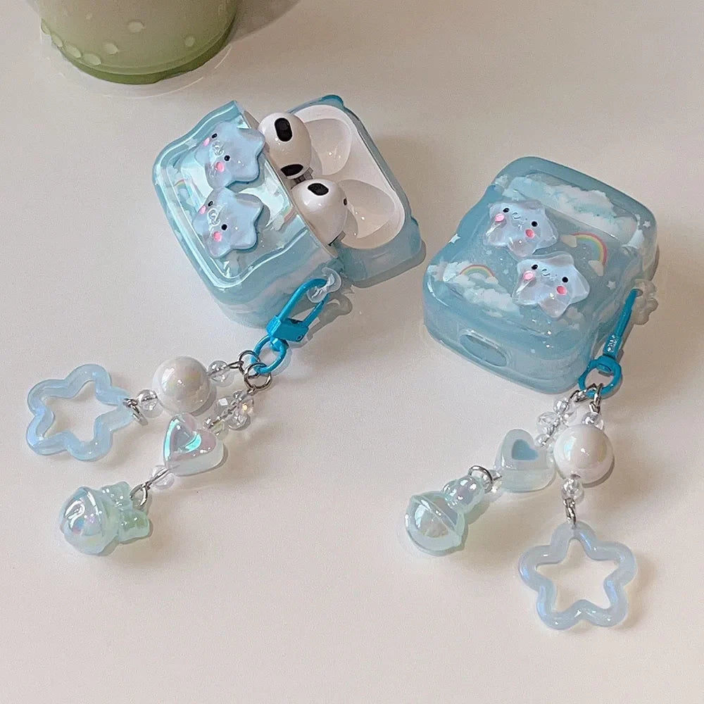 Søt stjernesak for AirPods 1 2 3 Pro 2 cover