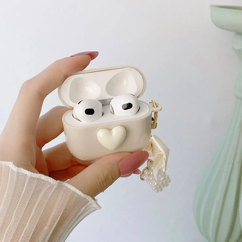 Keychain -dekking voor Apple AirPods 2 Pro 3 3e generatie oortelefoonbehuizing