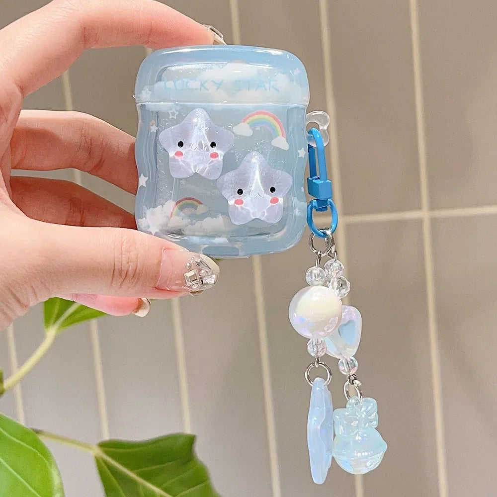 Søt stjernesak for AirPods 1 2 3 Pro 2 cover