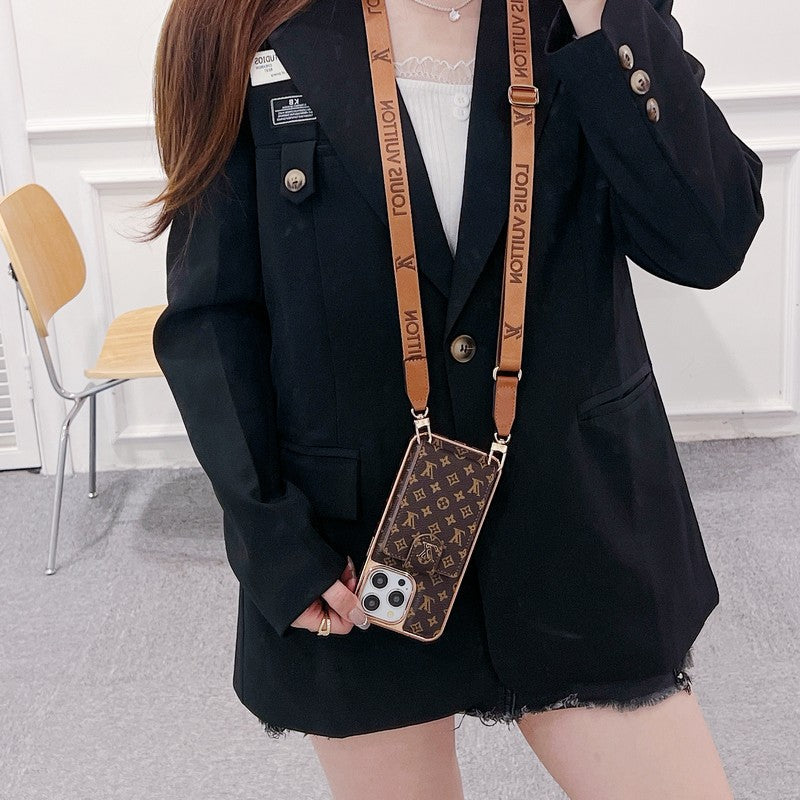 Lou Gold Cover Crossbody iPhone -saken