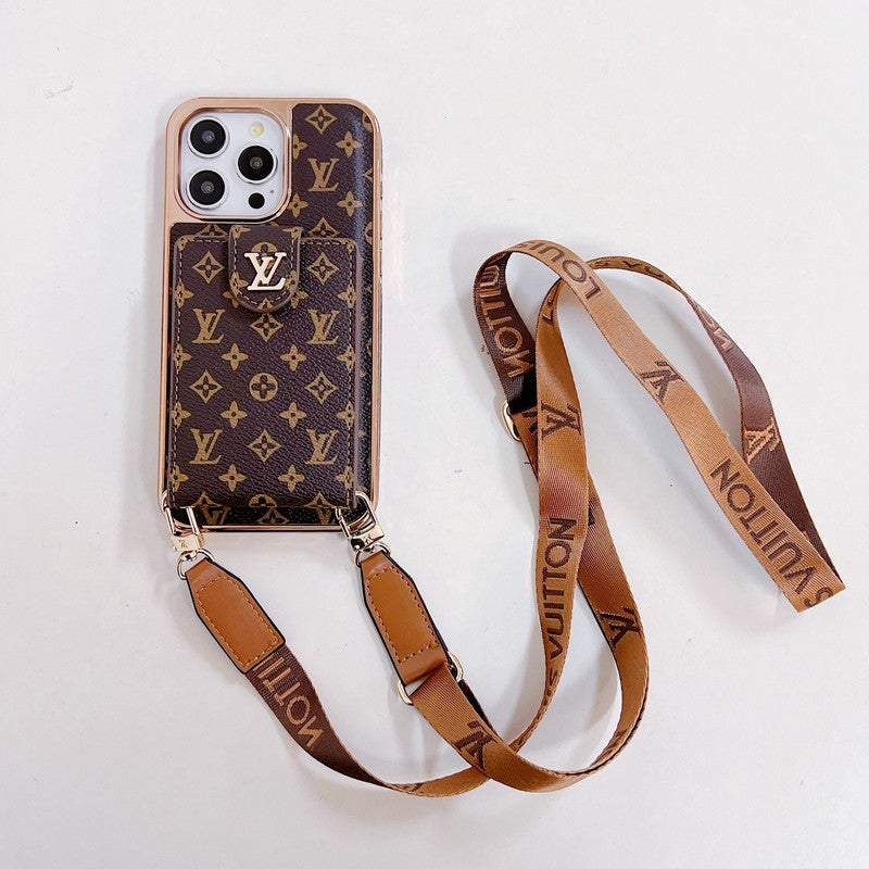 Lou Gold Cover Crossbody iPhone -saken