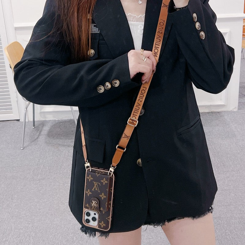 Lou Gold Cover Crossbody iPhone -saken