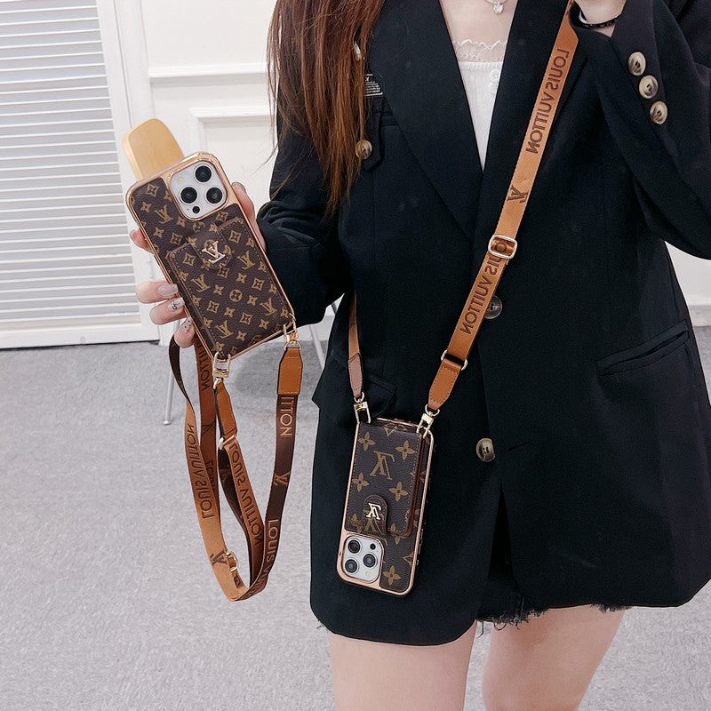 Lou Gold Cover Crossbody iPhone -saken