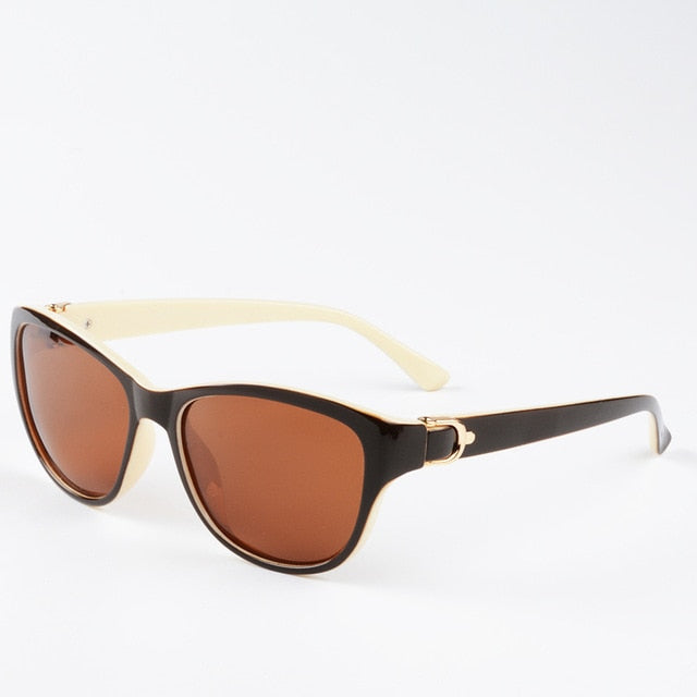 Luksusmerke design katt eye polariserte solbriller damen dame elegante solbriller kvinnelig kjørende briller oculos de sol