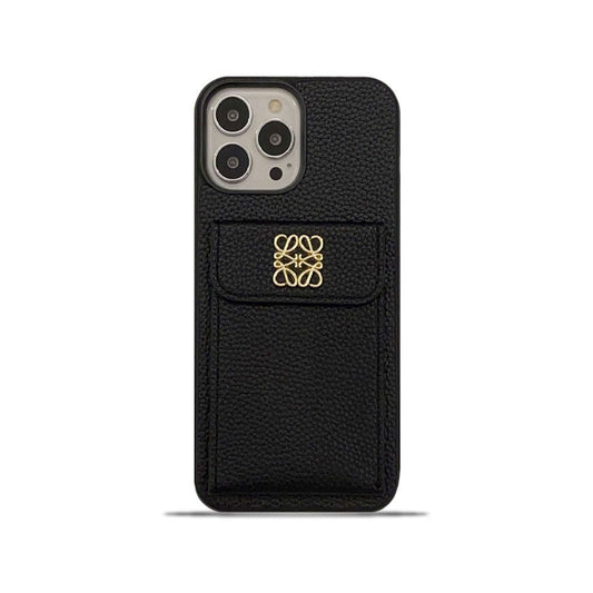 Loewe iPhone mál með kortahafa Black-QBK240603