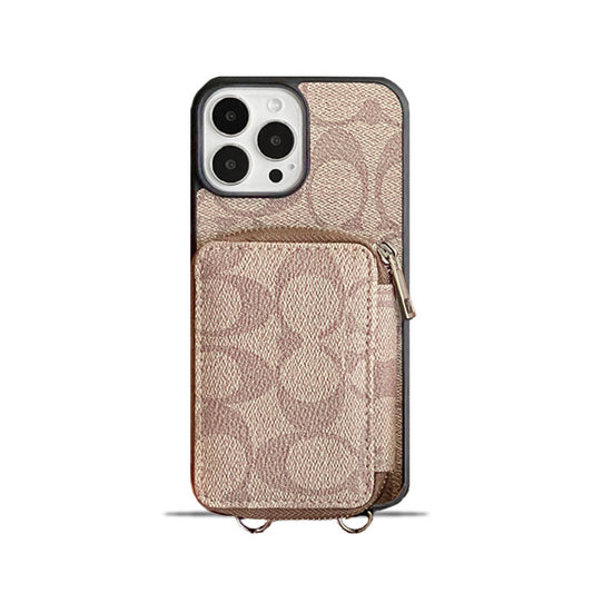 Coach iPhone-hoesje met Wallet Coffee-LQB241412
