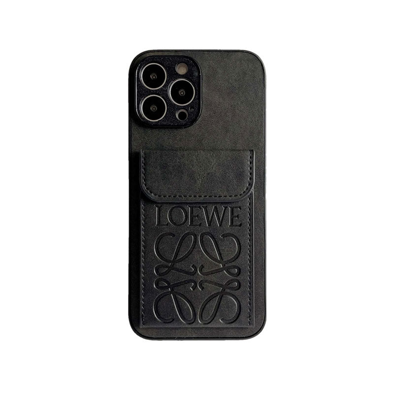 Loewe iPhone mál með kortahafa Brown-LZP241448