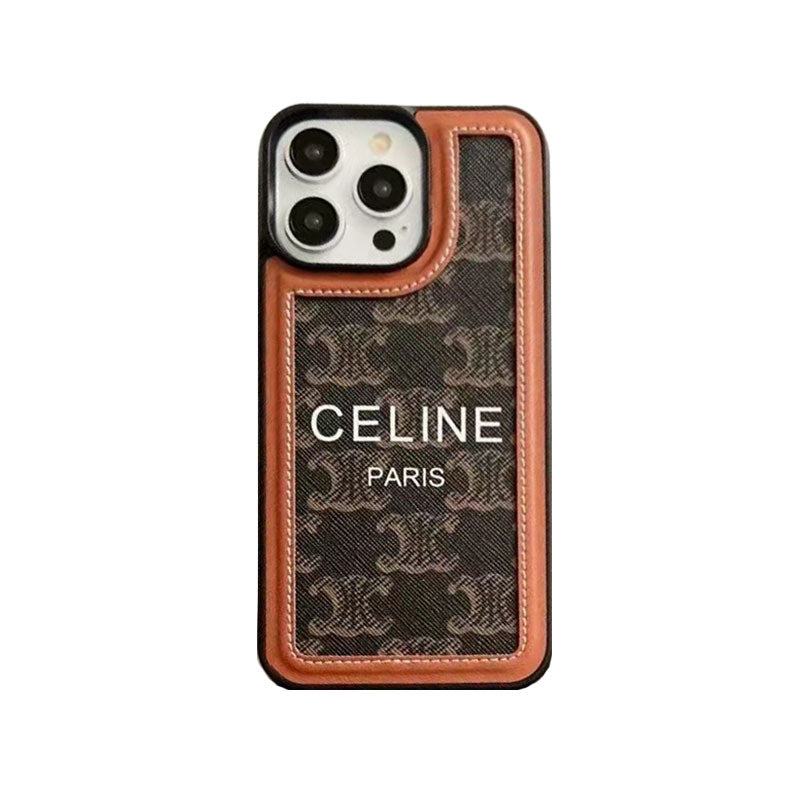 Hvítt Celine iPhone mál með ól-sz231124