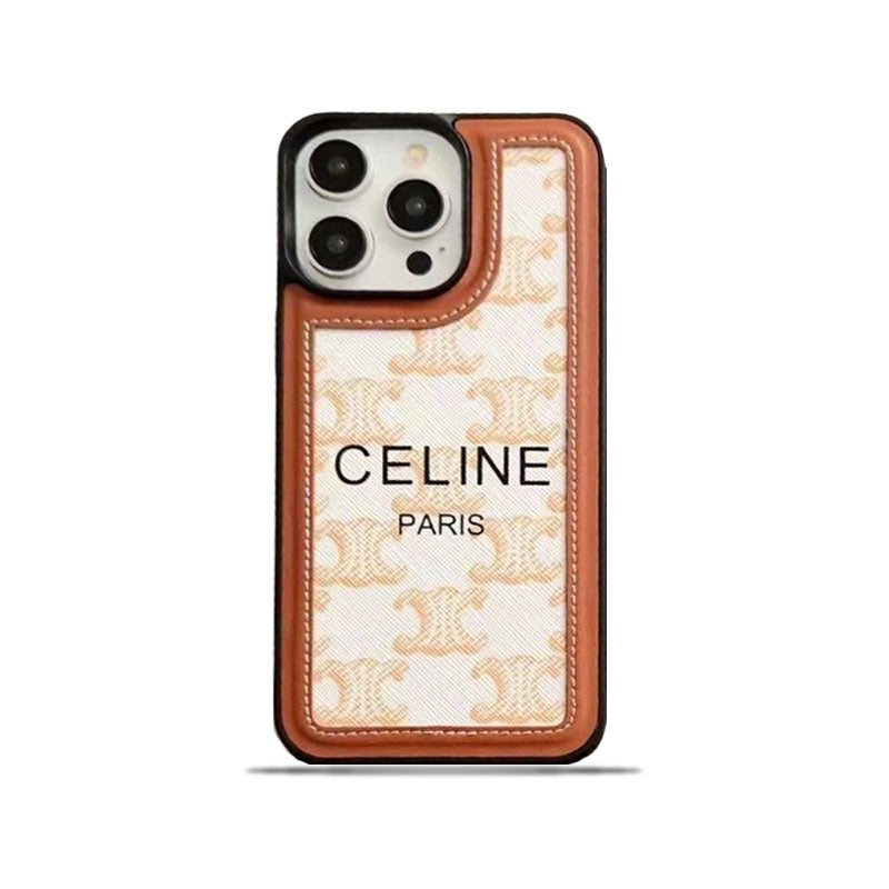Hvítt Celine iPhone mál með ól-sz231124