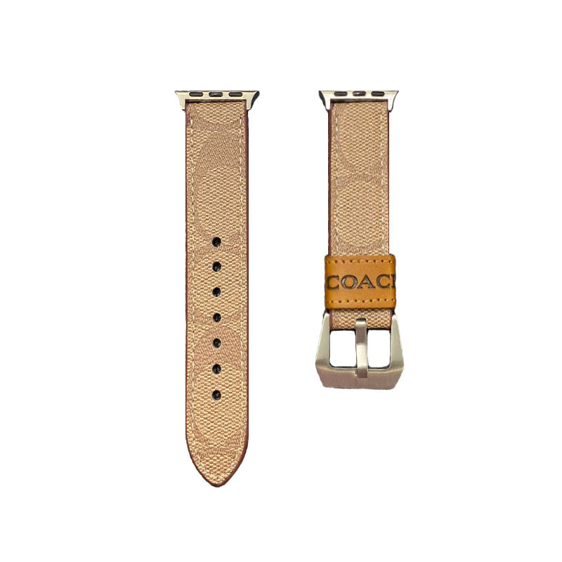 Treinador de couro Apple Watch Band Coffee-YHK244221710