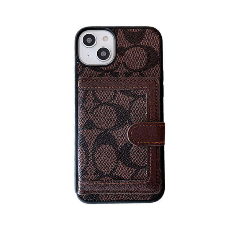 Coach iPhone Case með veskinu og krossbody ól svörtu -xk240402