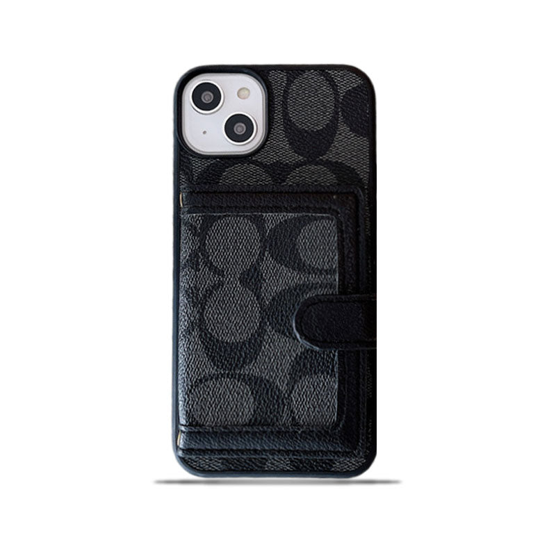 Coach iPhone Case með veskinu og krossbody ól svörtu -xk240402