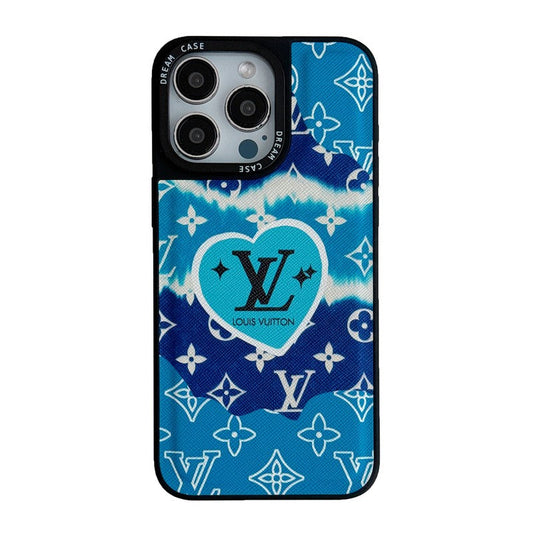 Lou Blue Leather iPhone -veske
