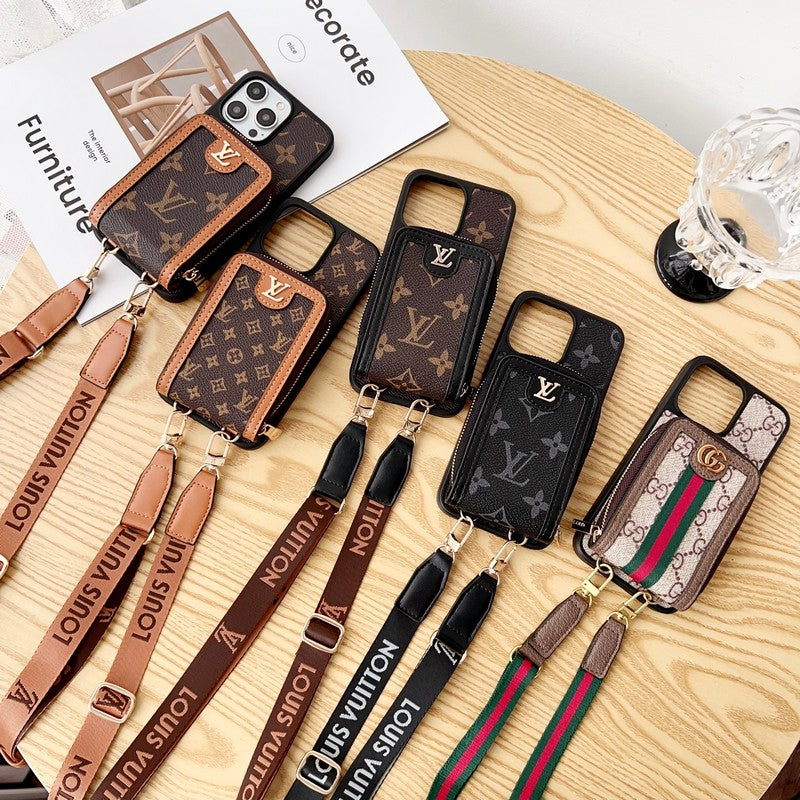 Lou GG Card Chain Chain Case para iPhone