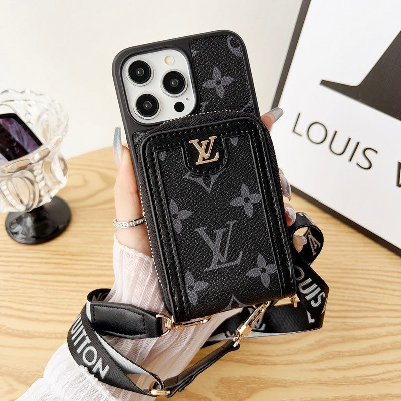Lou GG Card Chain Chain Case para iPhone