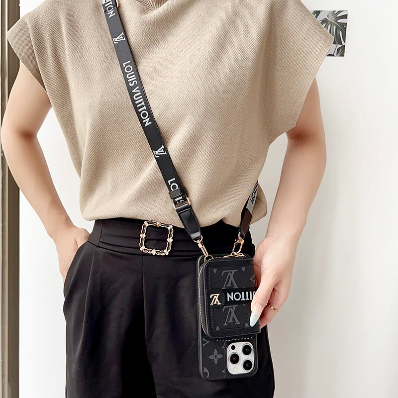 Lou GG Card Chain Chain Case para iPhone