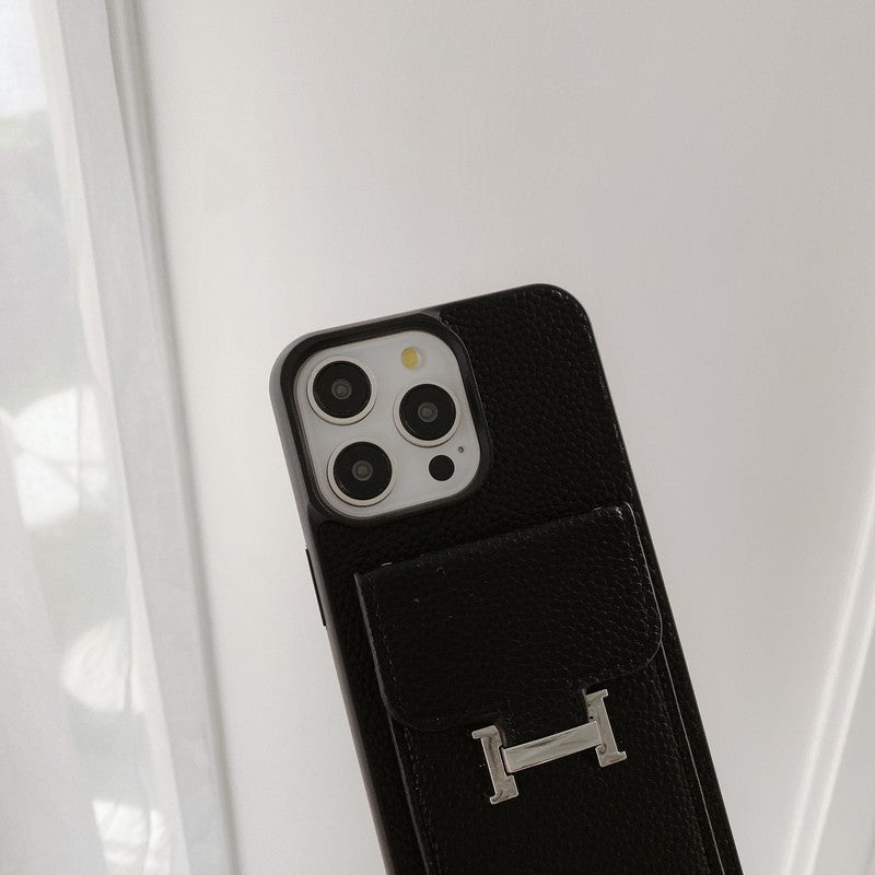 H Card Bag Leather Crossbody iPhone -veske