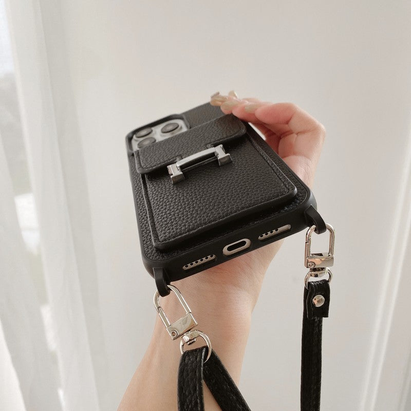 H Card Bag Leather Crossbody iPhone -veske