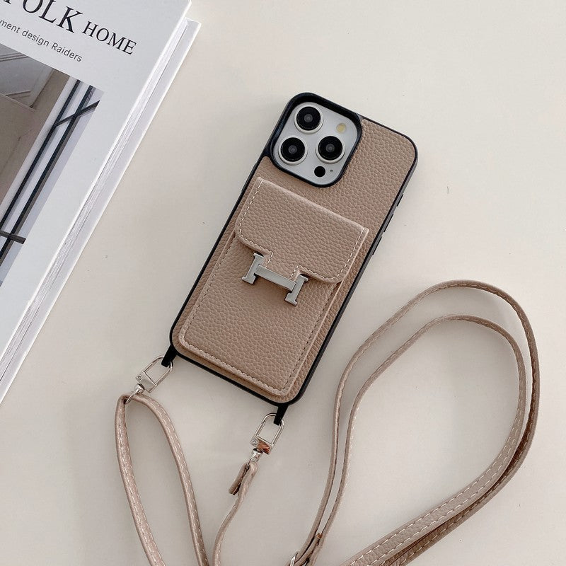 H Card Bag Leather Crossbody iPhone -veske