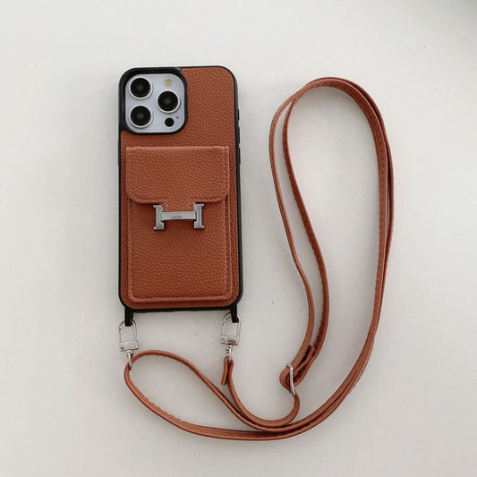 H Card Bag Leather Crossbody iPhone -veske