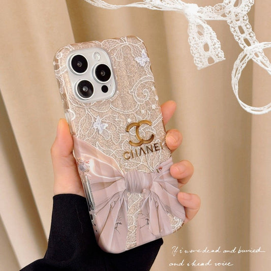 Chique Elegance: Luxury Pearl-verstrikt iPhone-hoes