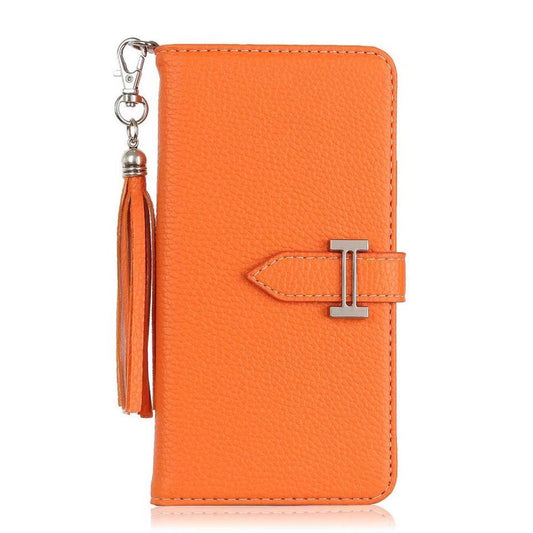 Chique Buckle Leather iPhone -hoesje | Premium Pebbled Textuur, Daily Mood Booster