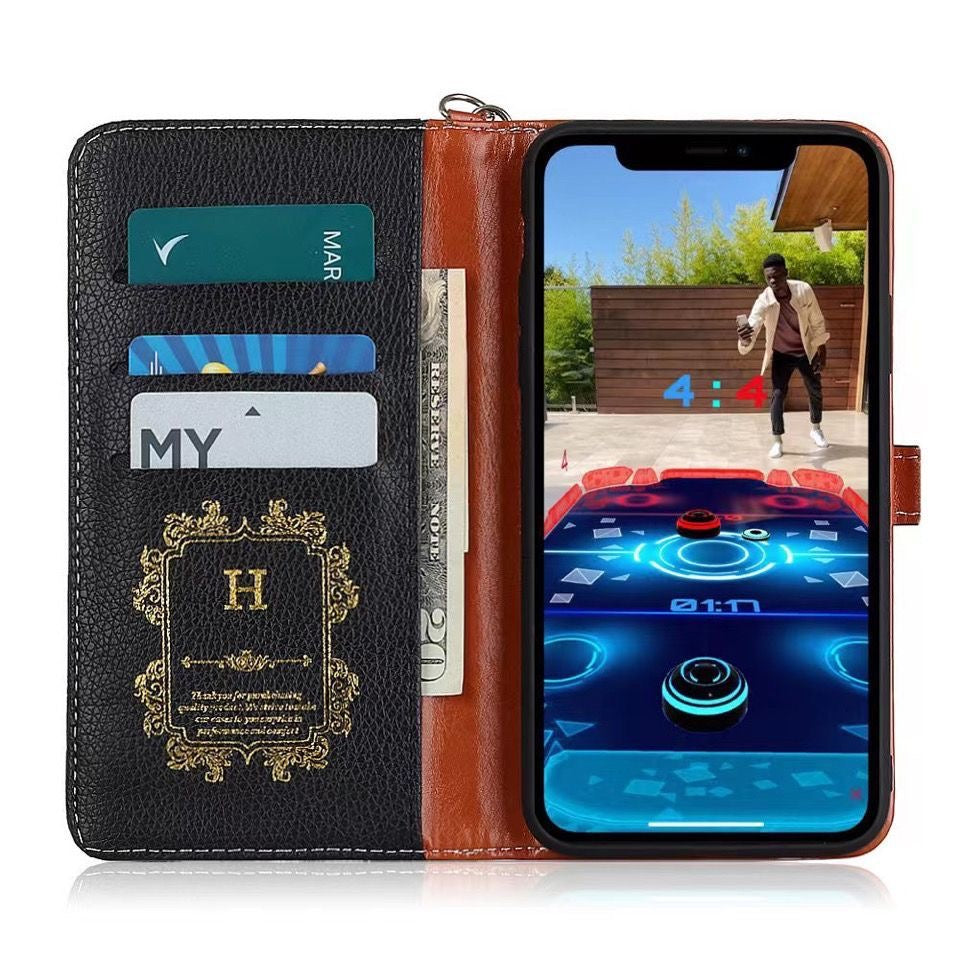 Chic spenne skinn iPhone -veske | Premium rullesteins tekstur, daglig stemningsforsterker