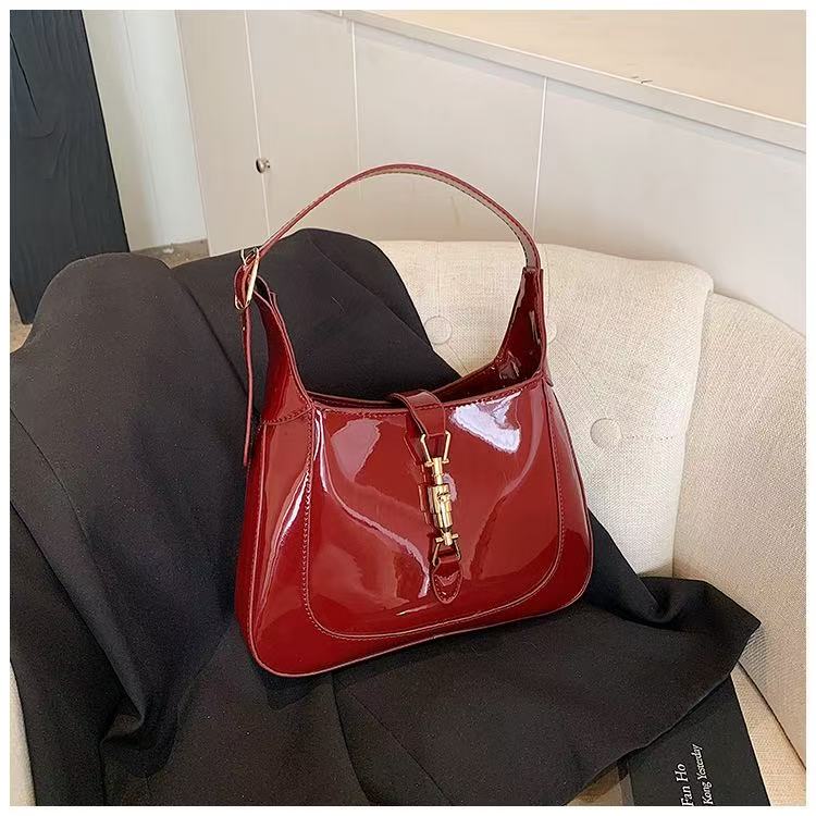 Classic Patent Leather Shoulder Bag