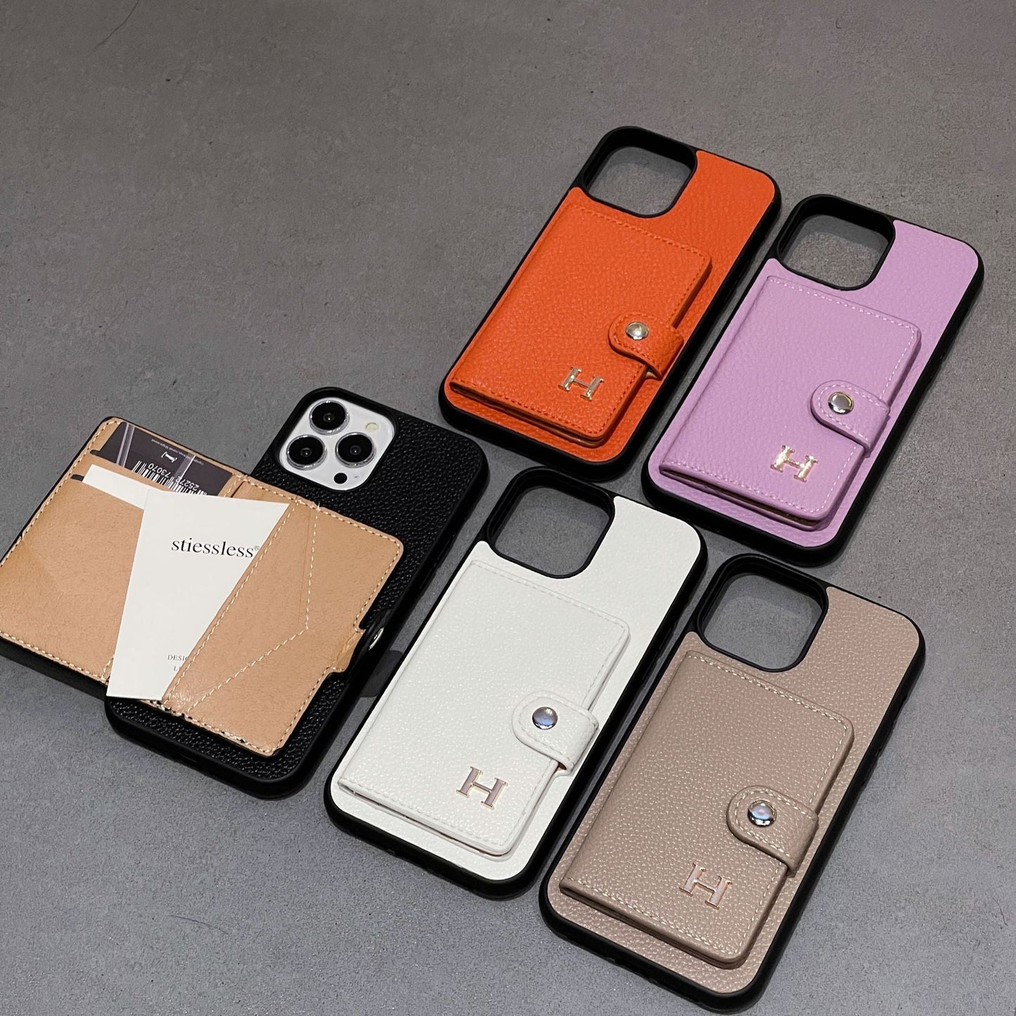 H Leather Card Holder iPhone -veske