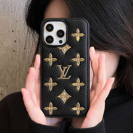Lou Gold Leather iPhone -hoesje
