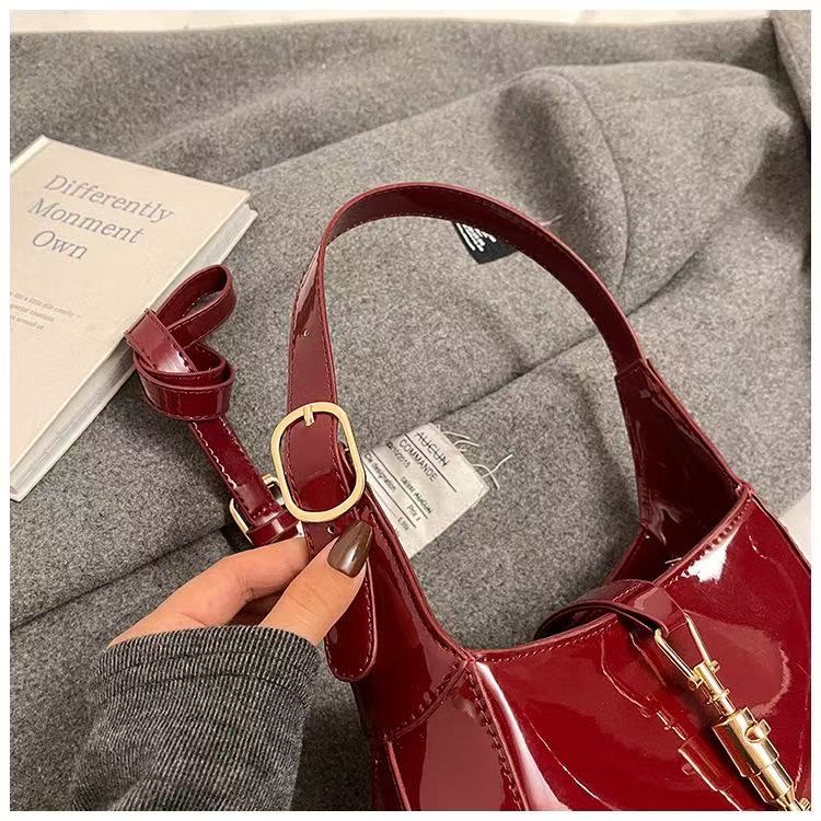 Classic Patent Leather Shoulder Bag