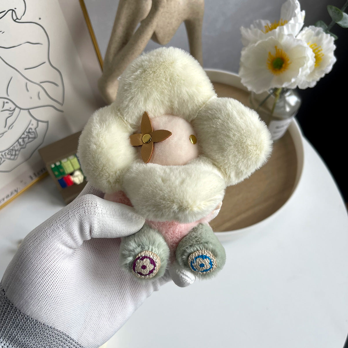 Chaveiro de pelúcia de girassol fofo – Bolsa de boneca Vivian para mulheres, carro & Decoração de mochila