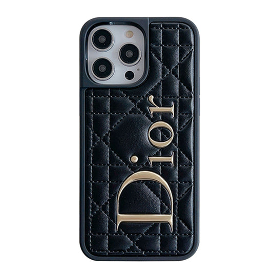 CD Gold Logo Leather iPhone -veske