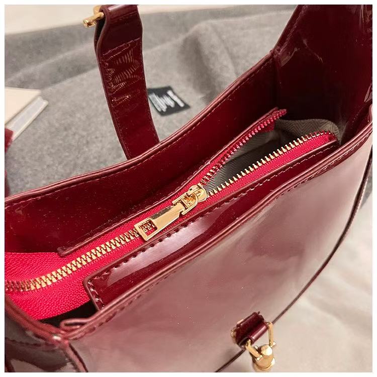 Classic Patent Leather Shoulder Bag