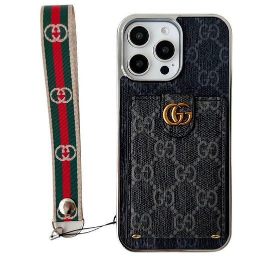 Caso para iPhone da corrente de mão GG