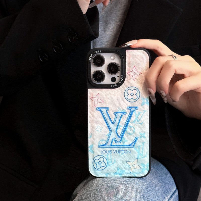 Lou Blue Leather iPhone -veske