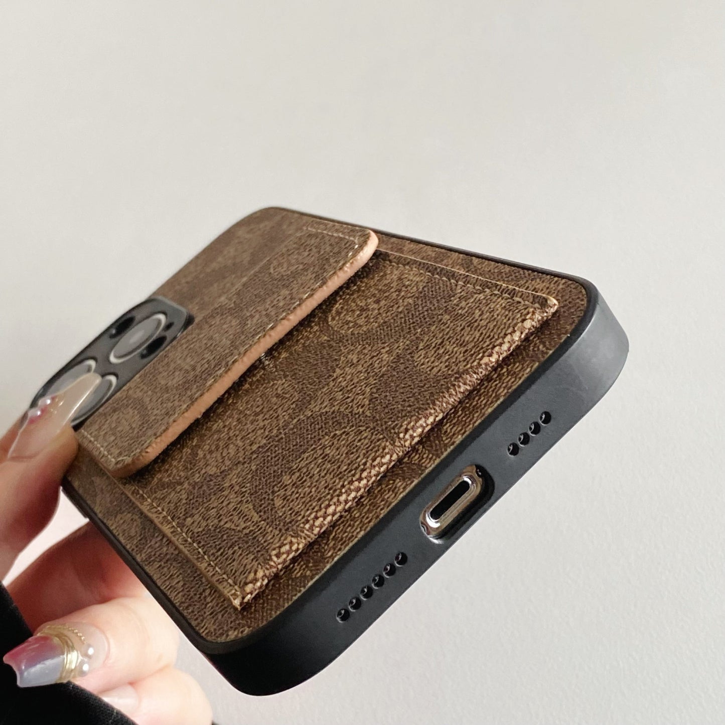 Coach iPhone-sak med Wallet Light Brown-HP240513