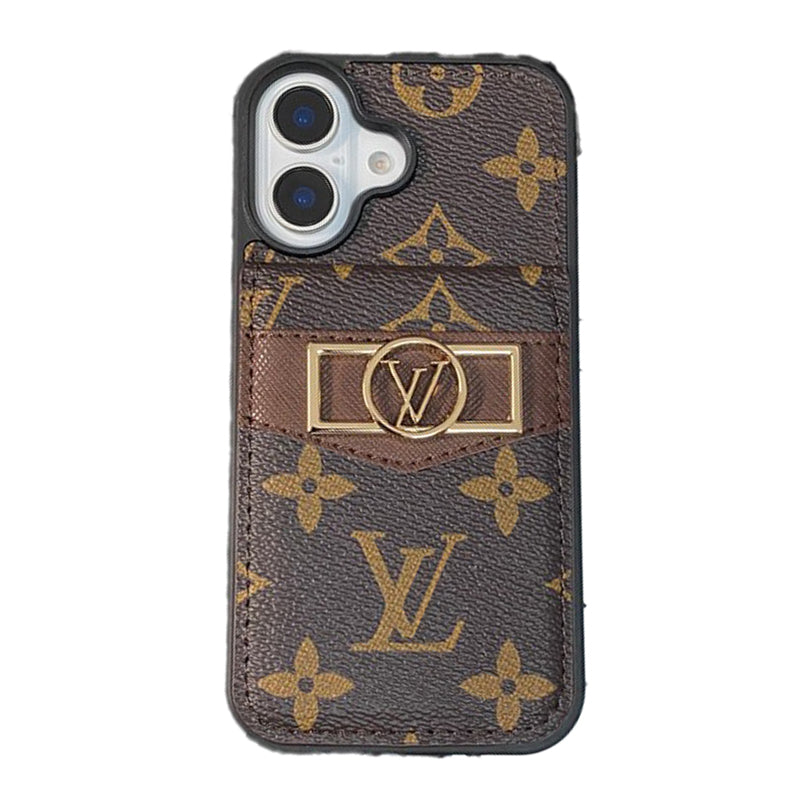 Lou Card Bag Gold Logo Custode per iPhone