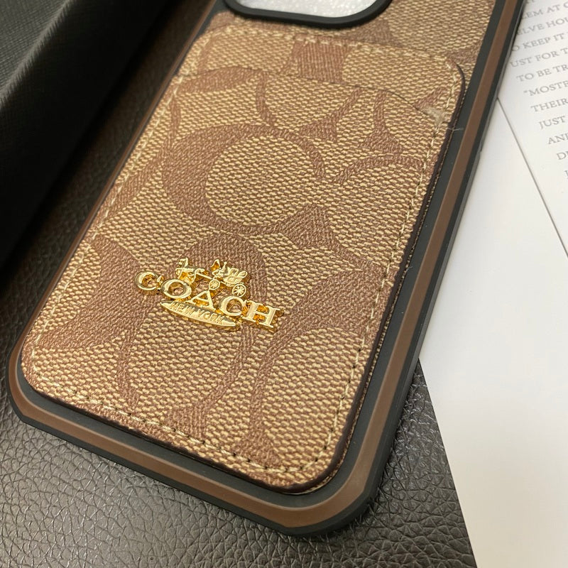 Coach iPhone -sak med kortholder kaffe -kb241416