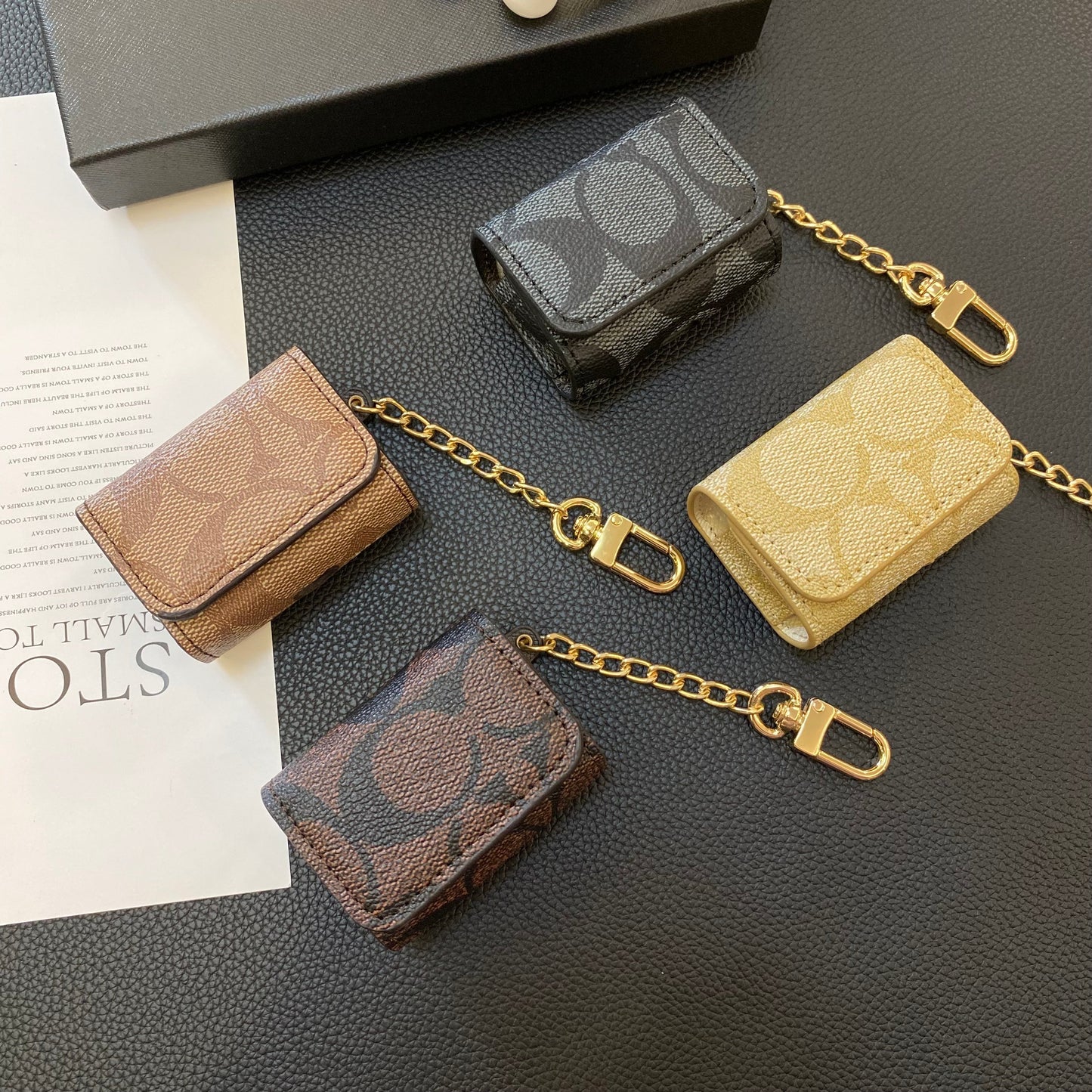 Coach de luxo AirPods Pro Cases Light Brown-YH240425