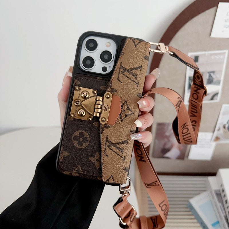 Lou Lock Card Bag Crossbody Chain iPhone
