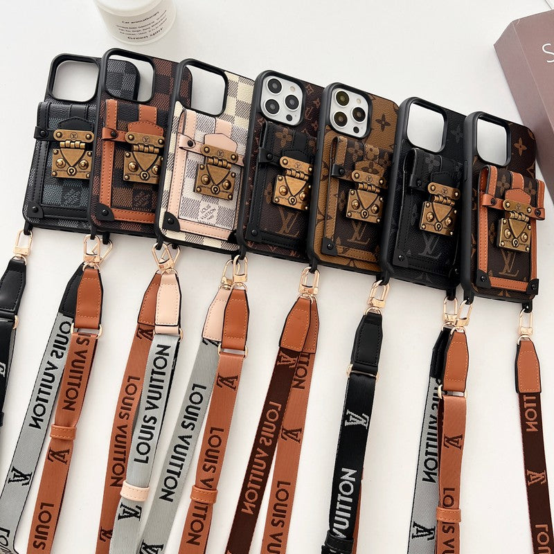 Lou Brown Brown Crossbody Chain iPhone