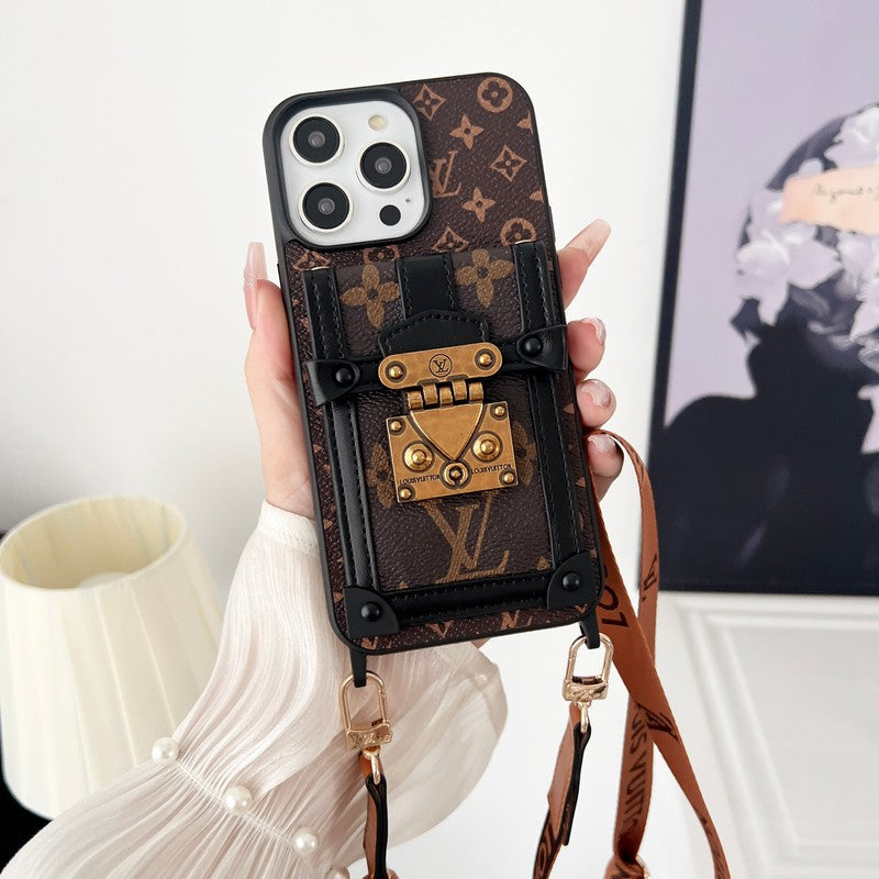 Lou Brown Brown Crossbody Chain iPhone