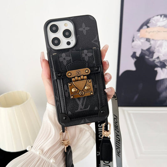 Lou Black & Capa de iPhone com corrente transversal branca