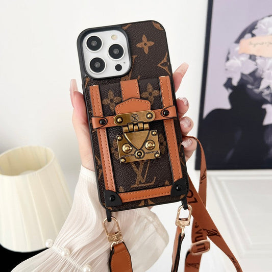 Lou Brown Brown Crossbody Chain iPhone